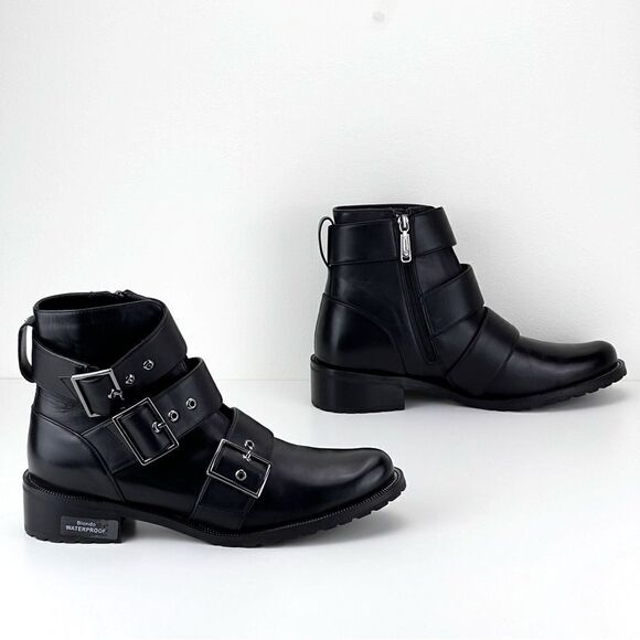 BLONDO “Camila” Buckled Combat Leather Boot Size 10 - Picture 8 of 13